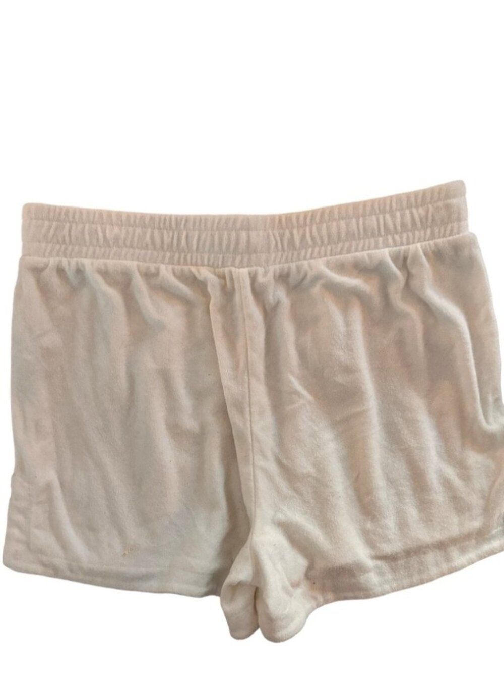 Women's White Terry Shorts, size M - Picture 1 of 4